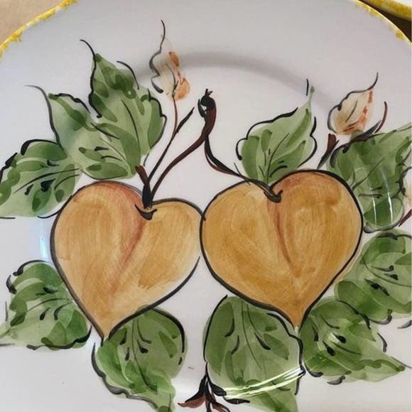 Portuguese Hand Painted Pottery Fruit Dish Plates - Picture 2 of 7